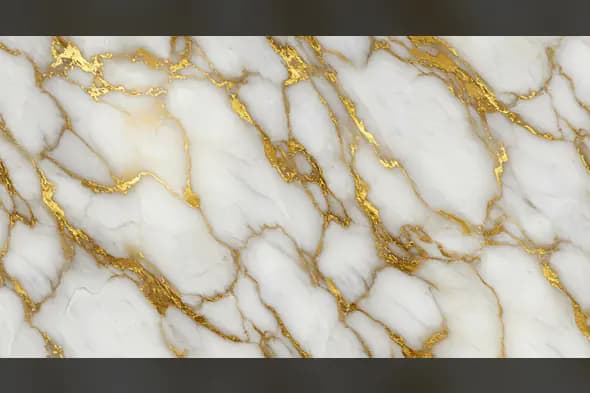 Elegant White Marble Texture with Rich Golden Veins for Luxury Designs