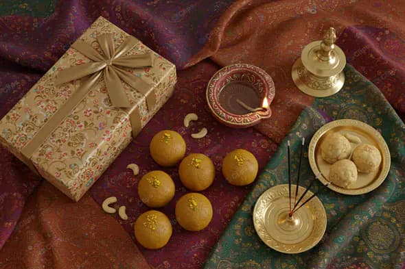 Festive Diwali Offerings Arrangement
