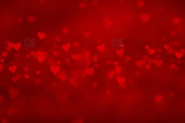 Soft Red Floating Hearts Background