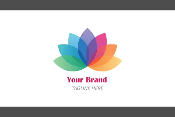 Colorful Lotus Flower Logo for Wellness, Spa, Yoga, and Lifestyle Brands