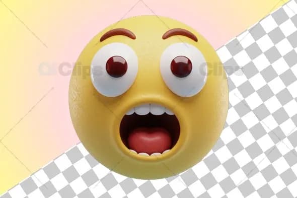 Surprised 3D Emoji