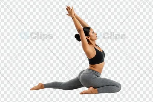 Yoga Pose PNG with Transparent Background for Creatives