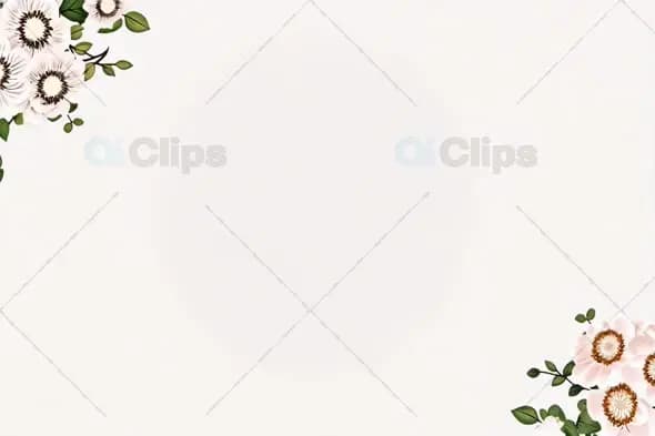 Elegant Floral Corner Frames Animation with White Background
