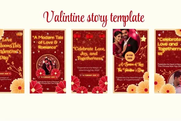 Valentine's & Chinese New Year Story Templates
