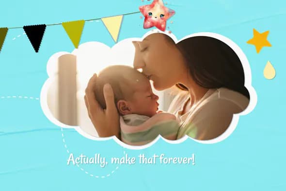 Whimsical Baby Announcement Template
