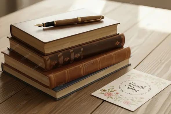 Classic Literary Still Life with Fountain Pen