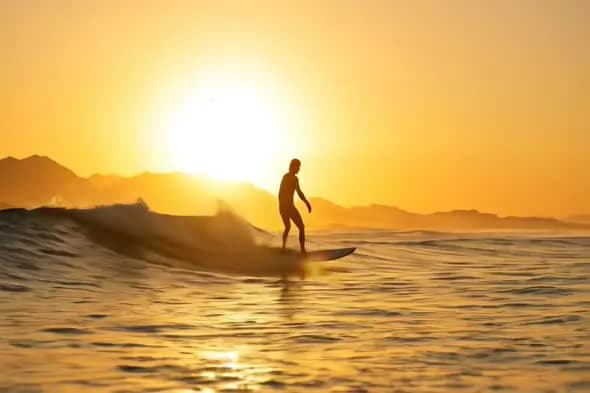 Majestic Sunset Surf Ride Video