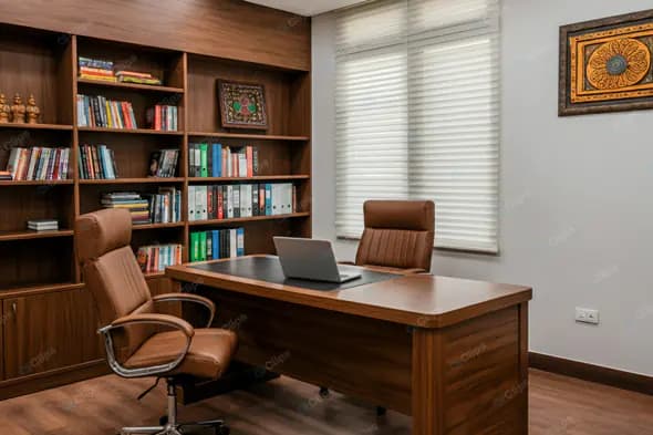 Luxurious Private Library Office