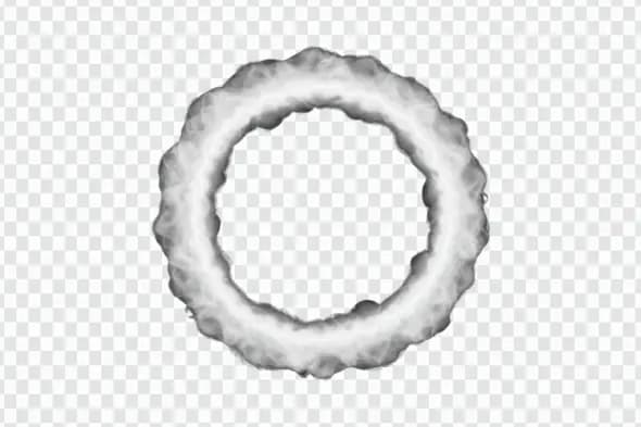 Ethereal Smoke Ring Circular Formation PNG
