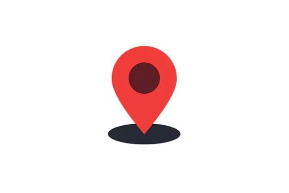 Vibrant Red Location Pin Icon