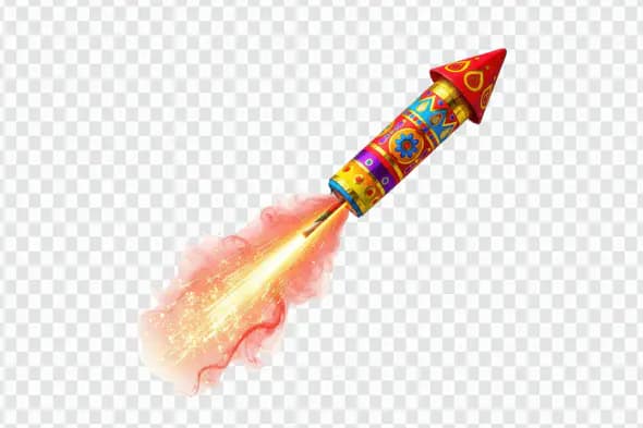 Colorful Diwali Rocket Firework Sparkling Festive Celebration