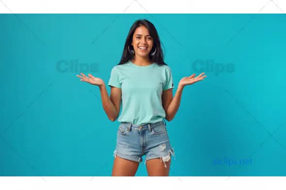 Smiling Woman in Casual Outfit