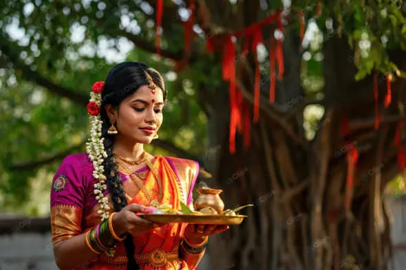 Enhanced Traditional South Indian Festival Celebration