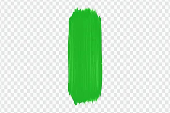 Vibrant Green Vertical Paint Stroke PNG Clipart