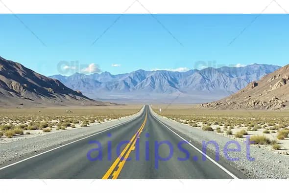 Desert Road to Mountains