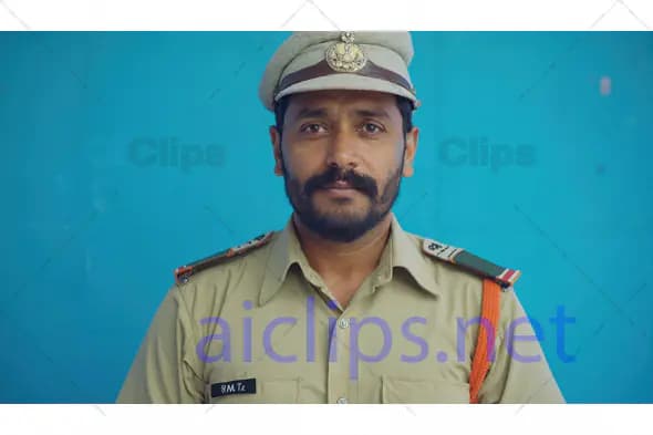 Portrait of a Police Officer in Uniform