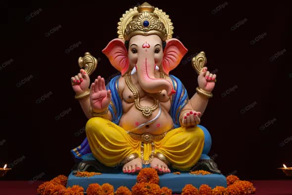 Ganesha's Ornate Altar