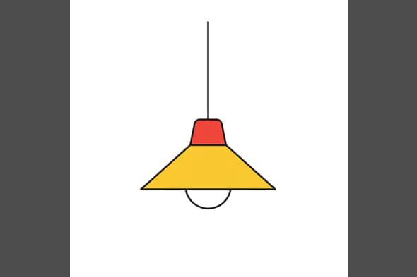 Minimalist Pendant Lamp Vector