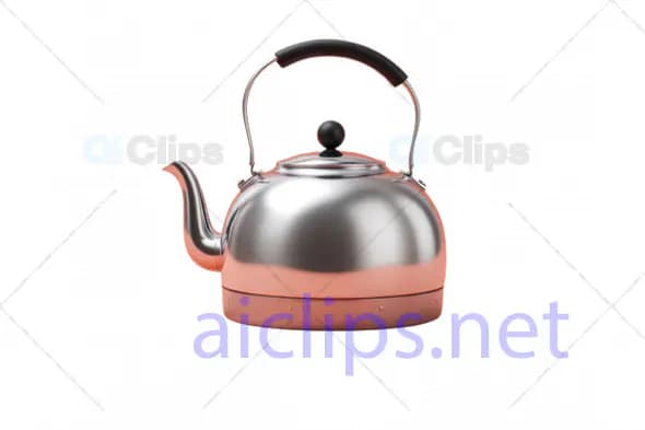 3D Copper and Stainless Steel Tea Kettle Model