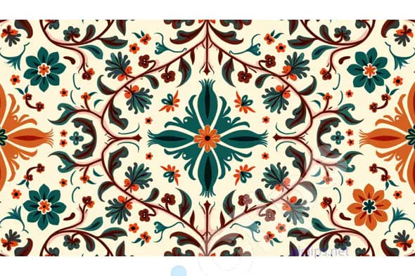 Ornate Vintage Floral Seamless Pattern