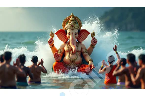 Ganesha Visarjan: Immersing the Deity in the Ocean