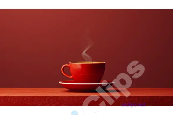 Steaming Red Coffee Cup