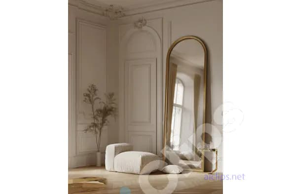 Luxurious Minimalist Interior with Gold Accents